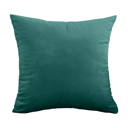 Housse de coussin décorative en velours vert 40 x 40 cm