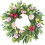 Purple Artificial Flower Wreath Rattan 1 Piece 1