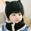 Conjunto de gorro e cachecol de tricô para bebê, estilo gatinho, 2 peças. 2