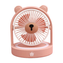 Medve alakú hordozható asztali ventilátor világítással és 3 sebességfokozattal