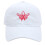 Gorra de béisbol con lazo rosa ajustable de algodón vintage 1