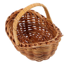 Rotan picknickmand lichtbruin, 1 stuk, 2,95 x 2,95 x 2,16 inch
