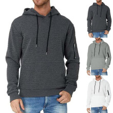 Hoodie Muinchille Fada Fir Liath Éadrom XXL