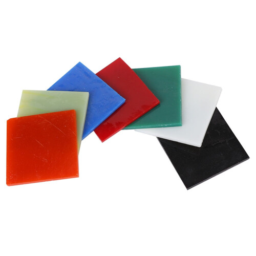Dekorativ glasplade farvet 30x30 cm