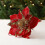 Künstlicher Weihnachtsstern, roter Glitzer, 22 cm 1