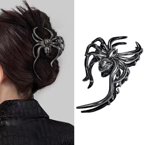 Μεταλλικό κλιπ μαλλιών Spider για λεπτά μαλλιά Punk Y2K Style1 τεμ.