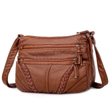 Blød PU-læder crossbody-taske til kvinder – med flere lommer