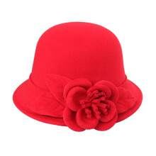 Clearance! Women's Autumn and Winter Flowers Round Top Casual Fisherman's Basin Cap Small Bowler Hat, Fisherman hat