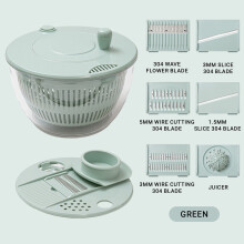 Multifunctional Manual Vegetable Chopper & Slicer with Multiple Blades, Safety Guard – Compatible with All Standard Bowls