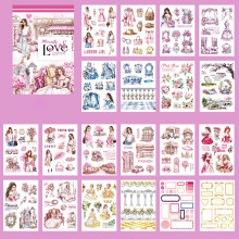 Pre-Cut Journaling Sticker Book Fashion Coffee Pet Vintage