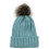 Damesmuts van kabelgebreid fleece met pompon 1