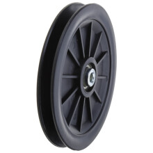 Round Black Wheel Cable Pulley for Gym Equipment