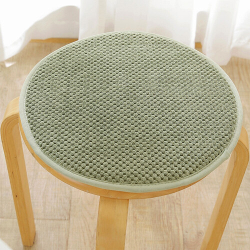 Pernă rotundă pentru scaun din lemn, verde, 34 cm