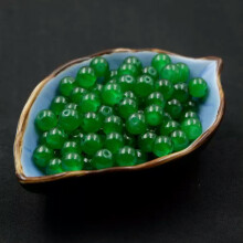 Groene glazen afstandskralen 8 mm 30 stuks