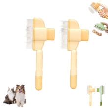 Zen Cat Brush with Release Button Self-Cleaning Shedding