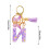 N Initial Keychain for Women Purple Tassel 4
