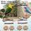 Wood Bird Perch Platform with Fork Toys for Parakeet 1