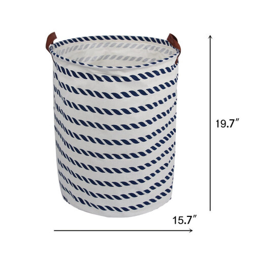 AUCHEN panier à linge imperméable rond bleu19,7x15,7x15,7 1