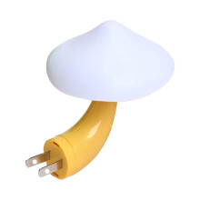 Lumină de noapte LED cu ciupercă, cu senzor automat de strălucire caldă, cu conectare la priză