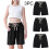 Kids Cotton Linen Shorts 3-Pack Drawstring Black 9-10 Years 2