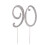 FRCOLOR Silver Alloy Cake Topper with Rhinestones 90th 1