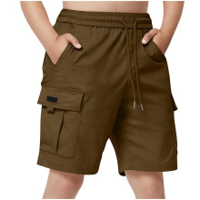 Boys School Uniform Shorts Brown Jogger Style for Kids Size