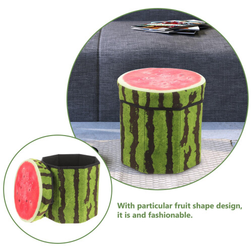 Fruchtförmiger Stoffhocker mit Stauraum (1 Stück) 1