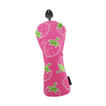 Golfclubhoes van PU-leer met aardbeienprint (1 stuk)