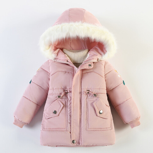 Mädchen-Steppjacke Winterparka Rosa Größe 4-12 1