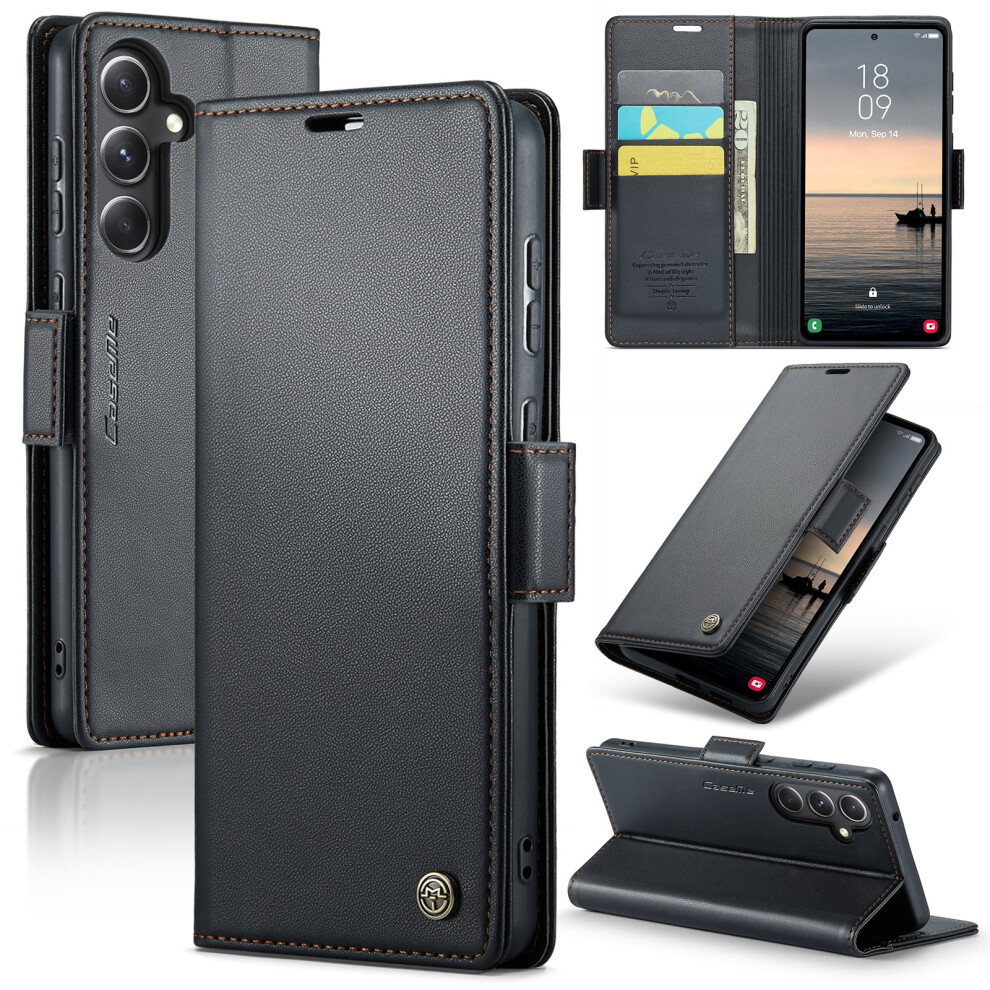 Caseme Leather Wallet Case For Samsung Galaxy S23 Fe With 9065194871677