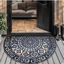 Bohemian Doormat Semi-Circular 60x90cm Crystal Velvet