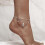 Sterling Silver Octopus Ankle Bracelet for Women Adjustable 3