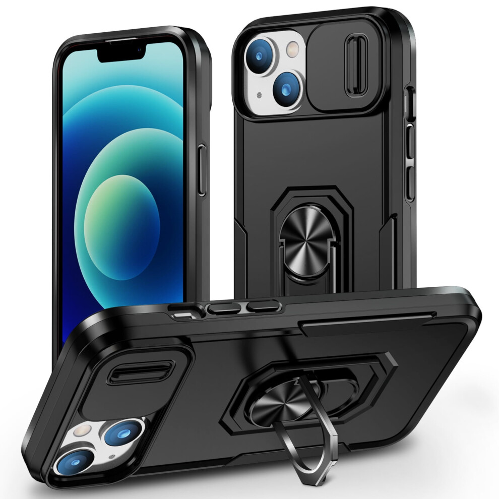 Hard Case For Iphone 14 Plus With Camera Cover Kickstand 9418476002632