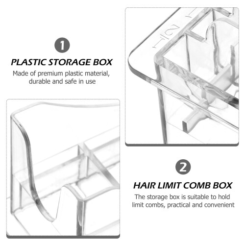 Boîte de rangement transparente pour peignes OUNONA (10 pièces) 2