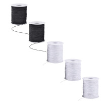 Elastic Band Thread 1mm Wide 50m 5PCS for Shirring and