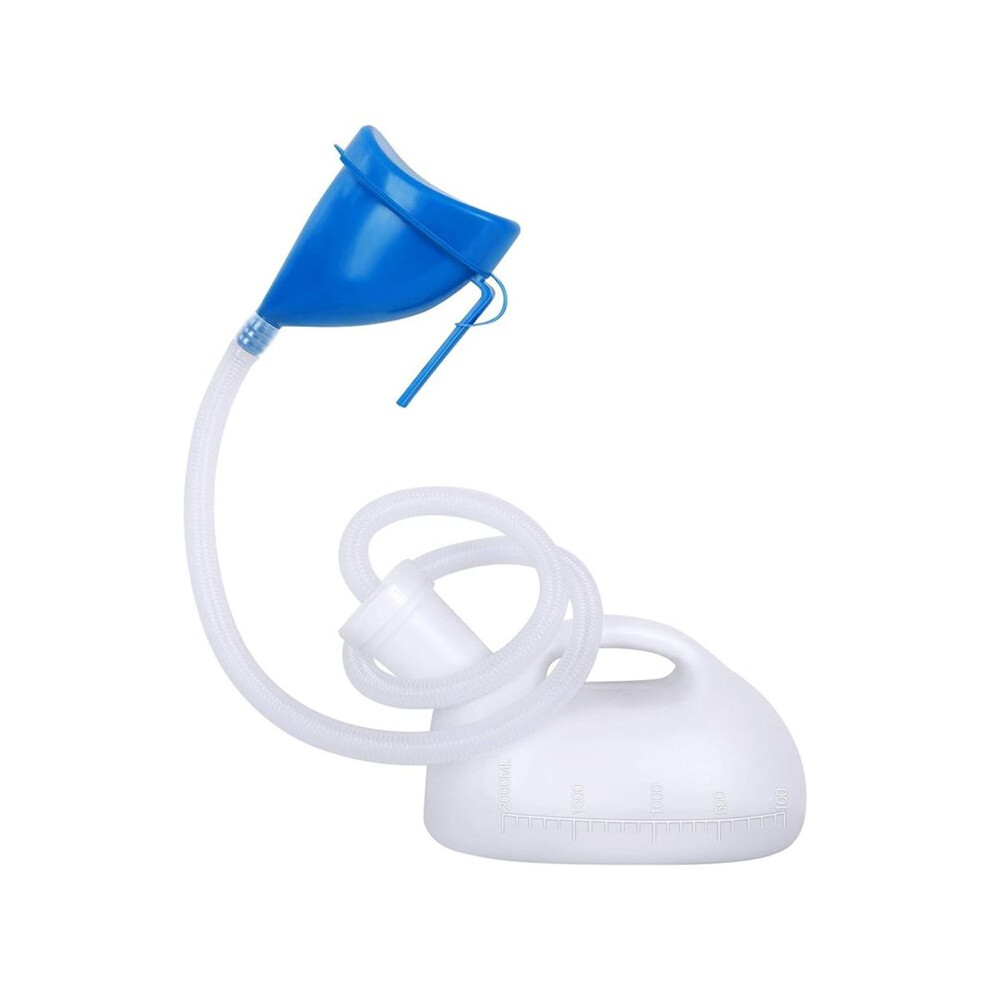 Unisex Potty with Lid and Funnel, Portable Pee Bottle for Men and Women, 2000ml Capacity Male Female Reusable Urinals