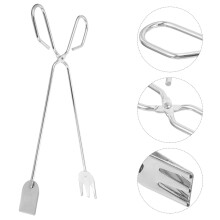 Camping Tongs Iron Fireplace Barbecue 1 Set