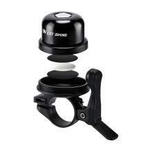 WEST BIKING Anti-Theft Bike Bell with Hidden for AirTag Holder Waterproof Loud Sound Aluminum Alloy Bike Safety Warning Horn