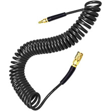 Polyurethane Recoil Air Hose 1/4 inch ID 25 feet with Bend