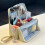 Draagbare, staande make-uptas, groot, blauw, waterdicht 6