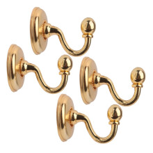 Wall-Mounted Metal Curtain Holdbacks & Tiebacks 2 Pairs
