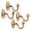 Wall-Mounted Metal Curtain Holdbacks & Tiebacks 2 Pairs 1