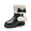 Girls' Winter Snow Boots Thick Sole Solid Color Bow Design 1