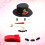 Kit para montar boneco de neve com olhos, nariz e cachecóis de madeira (14 peças) 3