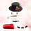 Kit para montar boneco de neve com olhos, nariz e cachecóis de madeira (14 peças) 6