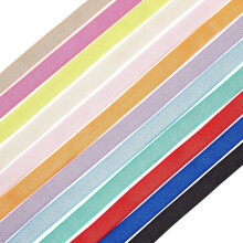Pluche bh met elastische bandjes, 12 kleuren, 26 meter, 3/8 inch (ca. 1 cm) polyester