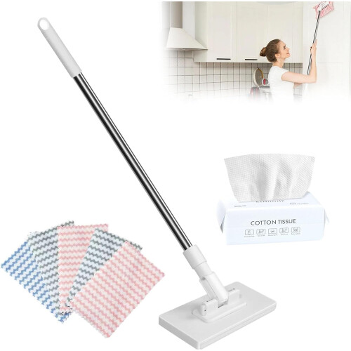 Snap Grip Mini Mop Retractable Gap Cleaner with 5 Cloths