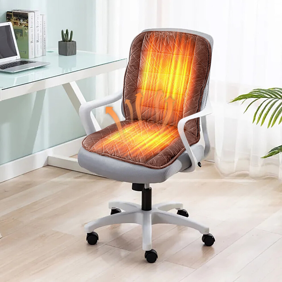 Heated Seat Cushion With Lumbar Support 3 Heat Levels 9107258659835