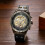 Men's Automatic Watch Skeleton Dial Roman Numerals Leather 4