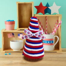 4. juli patriotisk kegleformet displaybakke 1 stk.